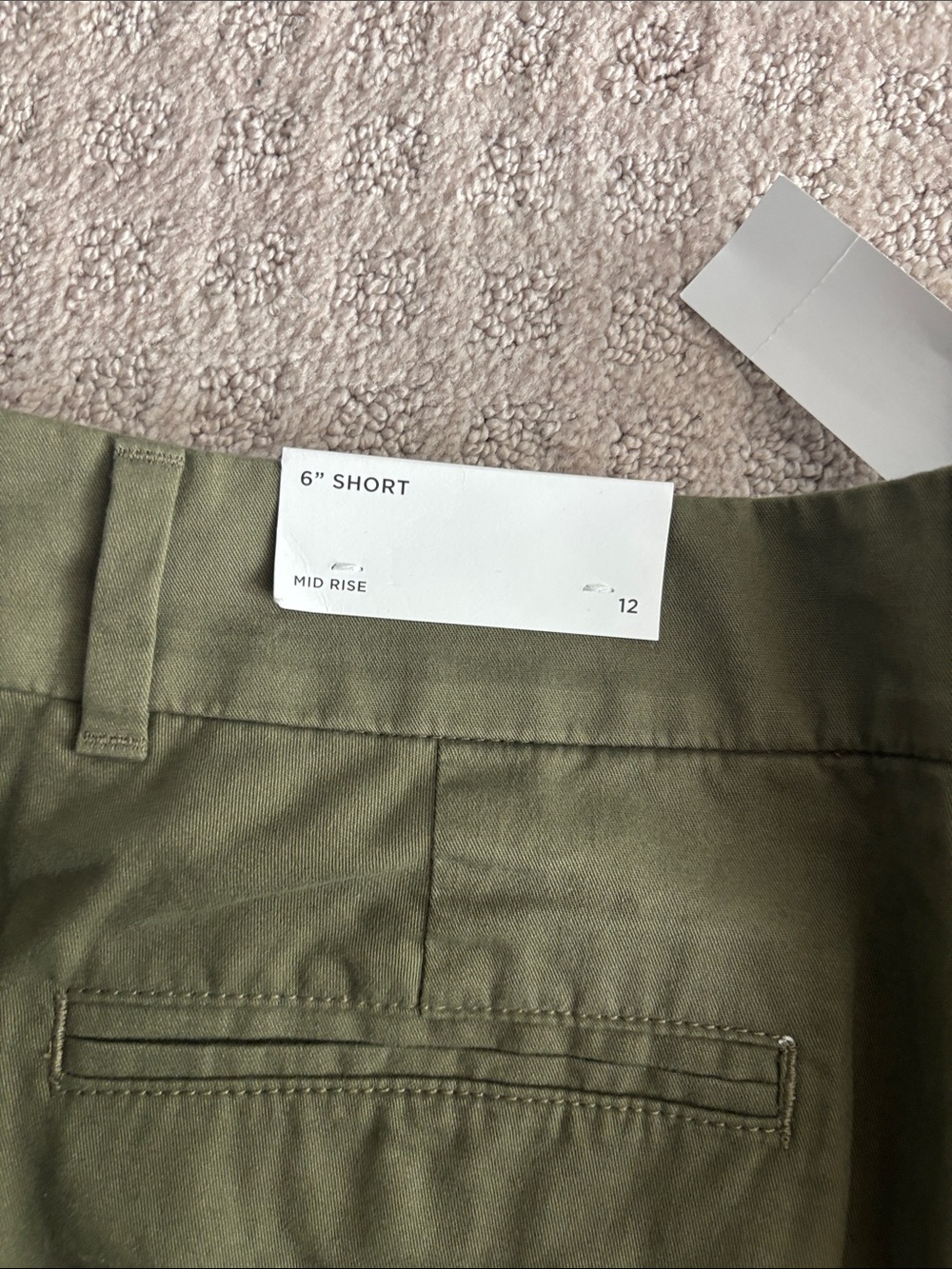 LOFT Olive Green Chino Bermuda Shorts - Picture 3 of 3